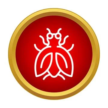 Bug icon representing software error or malware Illustrazione stock