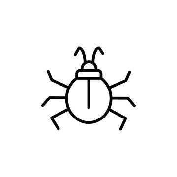 Bug Icon for Software Development and Debugging Tools Illustrazione stock