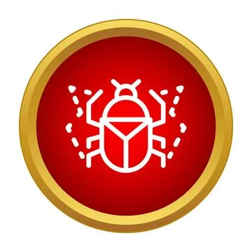 Bug icon for software error and cyber security Stock-Illustration