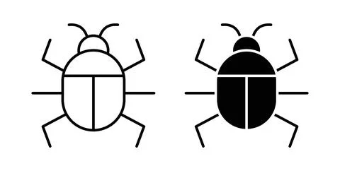 Bug icon vector art Illustrations 库存插图
