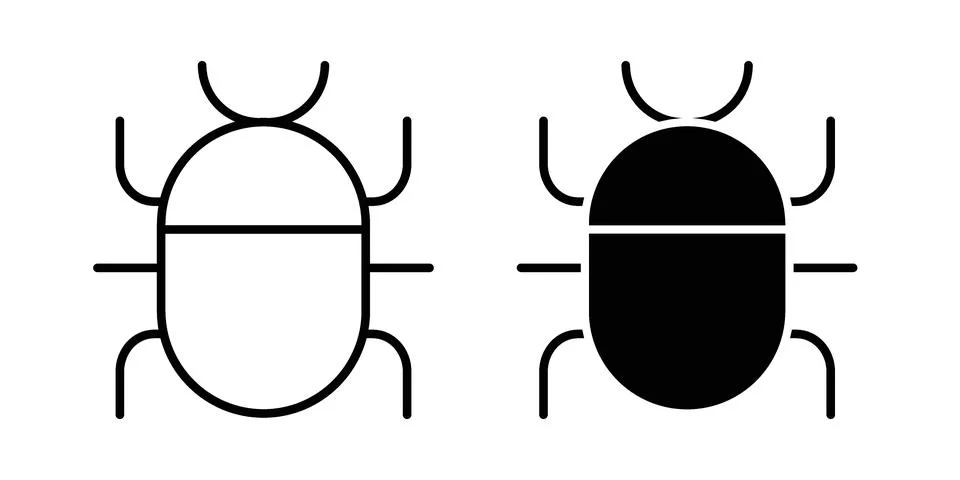 Bug icon vector design illustrations イラスト素材