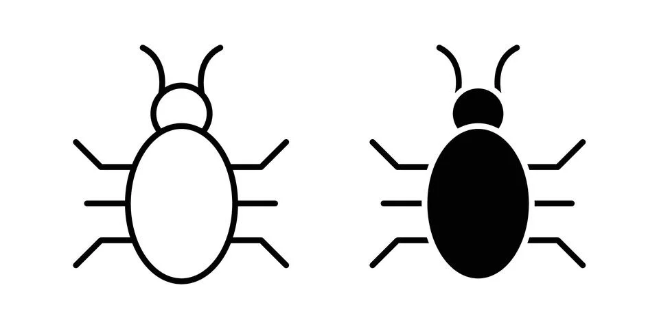 Bug icon vector editable eps10 Stock Illustration