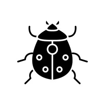 Bug icon, vector illustration, black sign on isolated background Stock Illustration