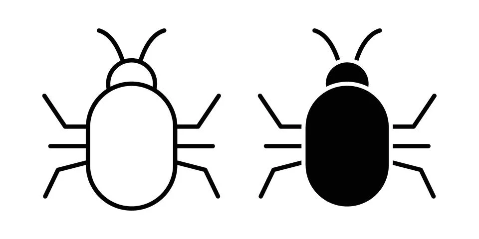 Bug icon vector, illustration icon set Stock Illustration