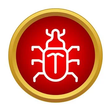 Bug icon warning of pest infestation problem Stock Illustration