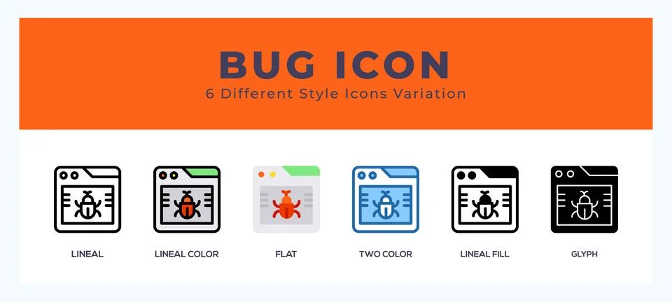 Bug icon for websites and apps. vector illustration Stock Illustration