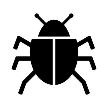 Bug icon on white. Stock-Illustration