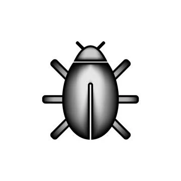 Bug icon on white. Stock Illustration