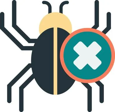 Bug illustration in minimal style Stock Illustration
