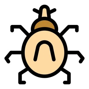 Bug infecting computer system representing cyber security threat Stock Illustration