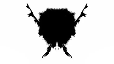 Bug Inkblots Rorschach Perceptions Psychological test Animated Image Stock Footage 280787191