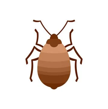 Bug insect icon flat isolated vector Stock Illustration