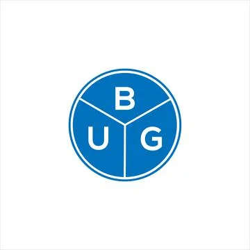 BUG letter logo design. BUG monogram initials letter logo concept. BUG letter Stock Illustration