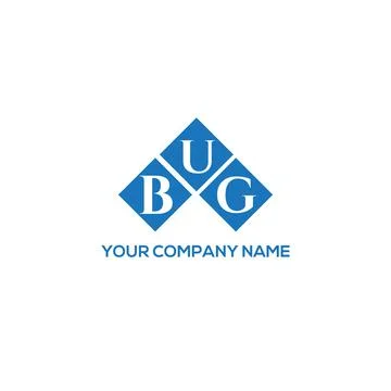 BUG letter logo design on white background. BUG creative initials letter logo Stock Illustration