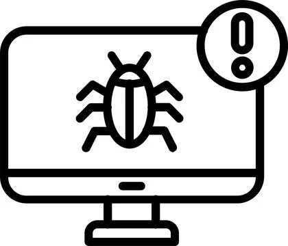 Bug Line Icon Design Stock Illustration