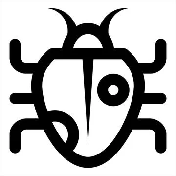 Bug line icon vector illustration isolated on white background Stock Illustration