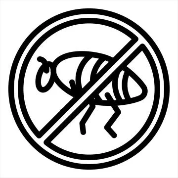Bug line icon vector illustration isolated on white background Stock Illustration
