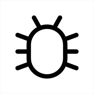 Bug line icon vector illustration isolated on white background Stock Illustration