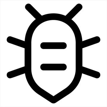 Bug line icon vector illustration isolated on white background Stock Illustration
