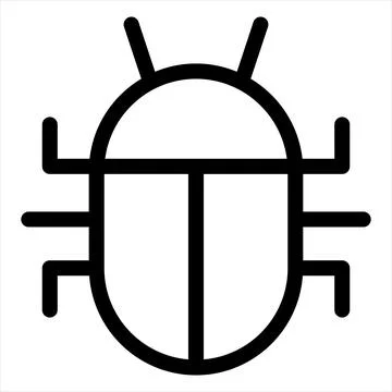 Bug line icon vector illustration isolated on white background Stock Illustration