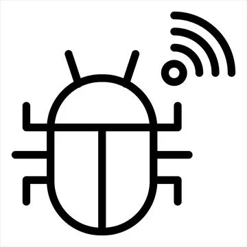 Bug line icon vector illustration isolated on white background Stock Illustration