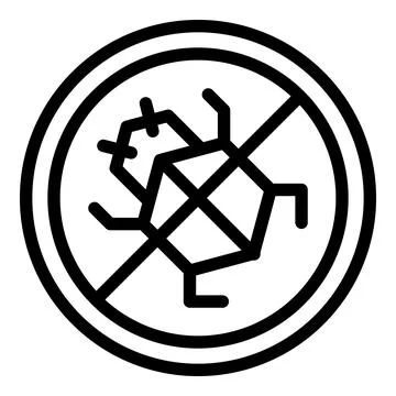 Bug login icon outline vector. Safety firewall Stock Illustration
