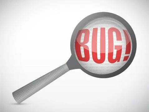 Bug magnify illustration design Stock Illustration
