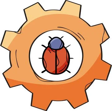 Bug mechanism error system Stock-Illustration