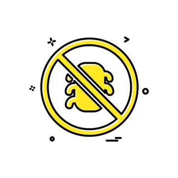 Bug not allowed icon design vector Stockillustratie
