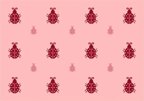 Bug pattern design for printing on cloth Stock Illustration