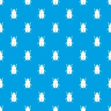 Bug pattern seamless blue Illustrazione stock