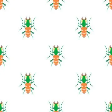 Bug pattern seamless vector Stock Illustration
