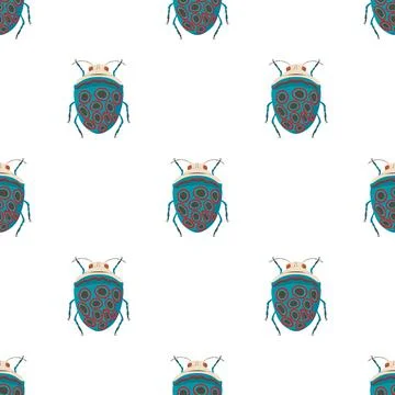 Bug pattern seamless vector イラスト素材
