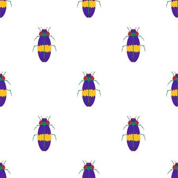 Bug pattern seamless vector Illustrazione stock