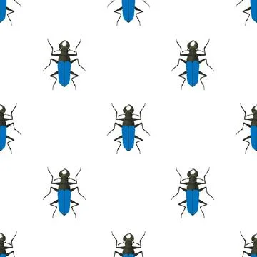 Bug pattern seamless vector Stock Illustration