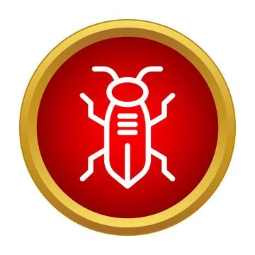 Bug pest insect infestation warning symbol Stock Illustration