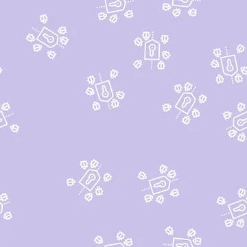 Bug protection line seamless pattern sign 스톡 일러스트