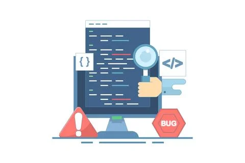 Bug report concept Stock Illustration
