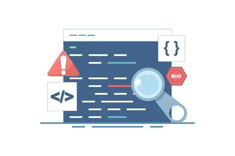 Bug report concept Stock Illustration