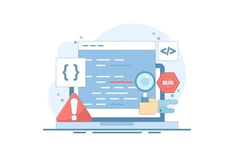 Bug report concept Stock Illustration