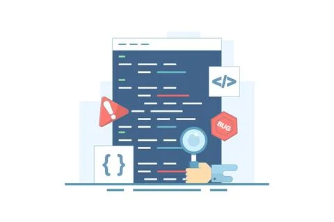 Bug report concept Stock Illustration