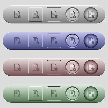 Bug report icons on horizontal menu bars Illustrazione stock