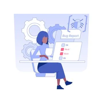 Bug report isolated concept vector illustration. イラスト素材