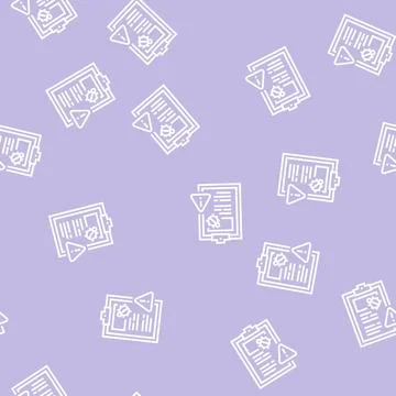 Bug report line seamless pattern Stock Illustration