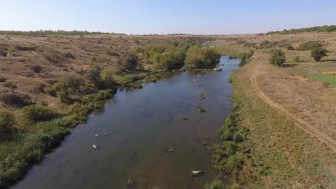 The Bug River Ukraine drone view Stock Footage 119174088