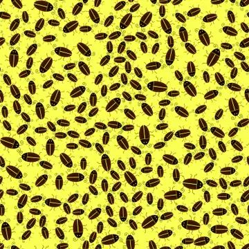 Bug seamless pattern. Virus concept Illustrazione stock