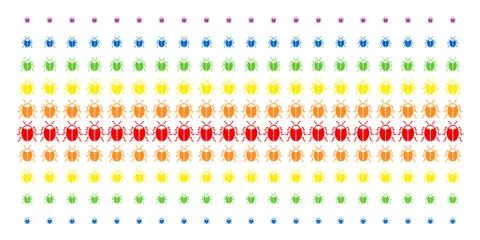 Bug Shape Halftone Spectrum Pattern 스톡 일러스트