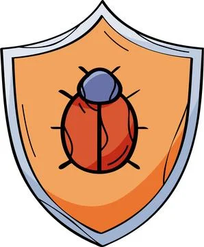 Bug shield security protection Stock Illustration