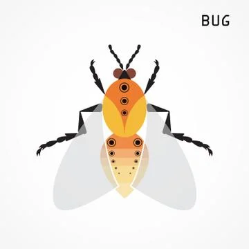 Bug sign. Insect icon. Stock Illustration