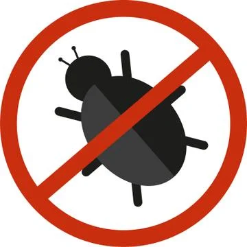 Off bug sign. Vector illustration. Stock Illustration
